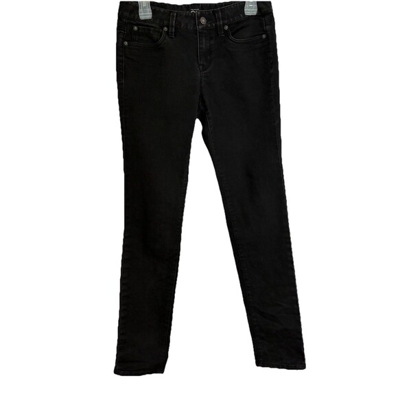 Ann Taylor LOFT Women's Size 2 Modern Skinny Dark Black Stretch Denim Jeans - Picture 1 of 5